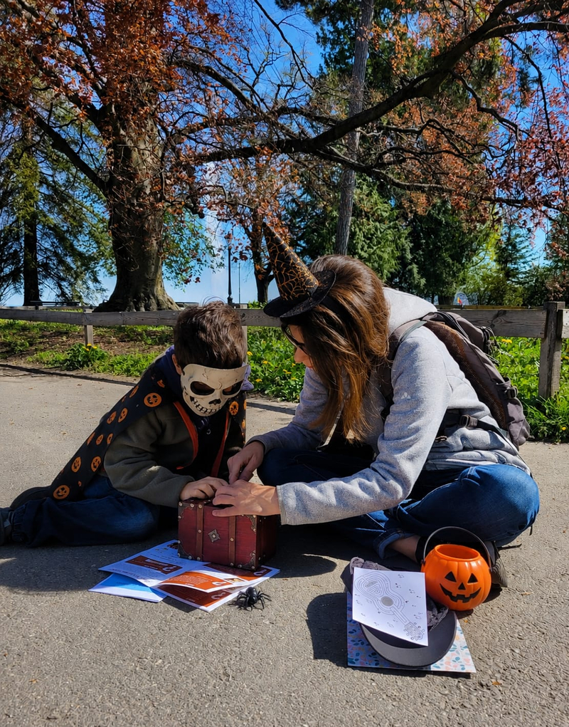 Chasse aux bonbons au bord du Léman à Genève — Photo 2